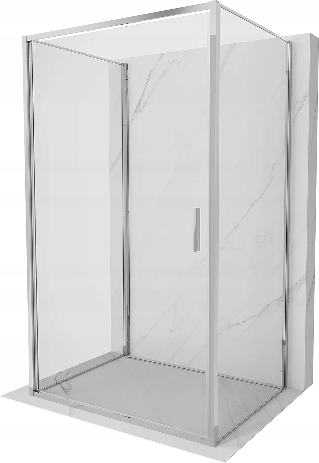 Mexen Exo-3S kabina prysznicowa 3-ścienna uchylna 80 x 120 cm, transparent,