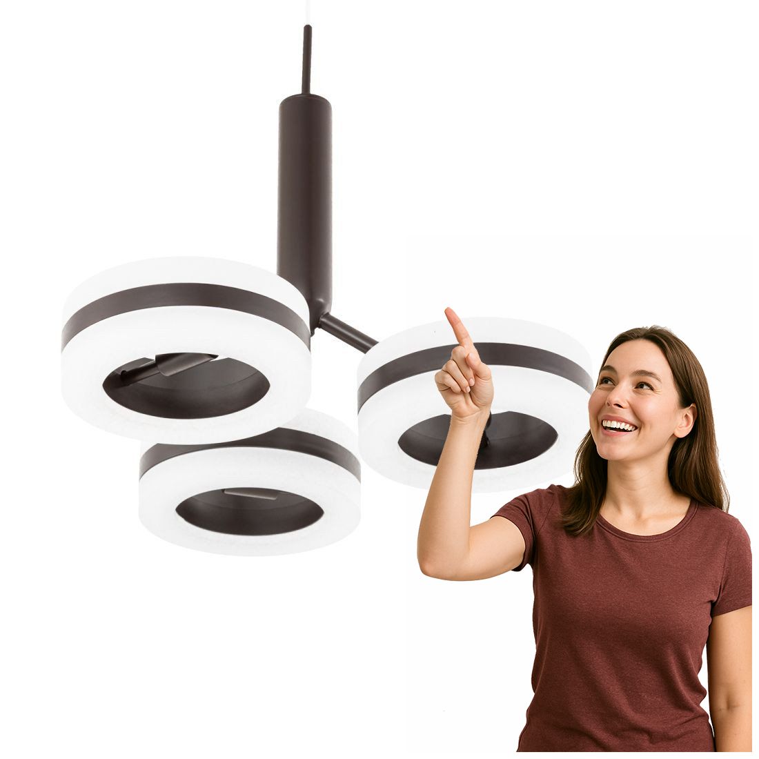 Závesná lampa Metis AD16002-3A Coffee Italux