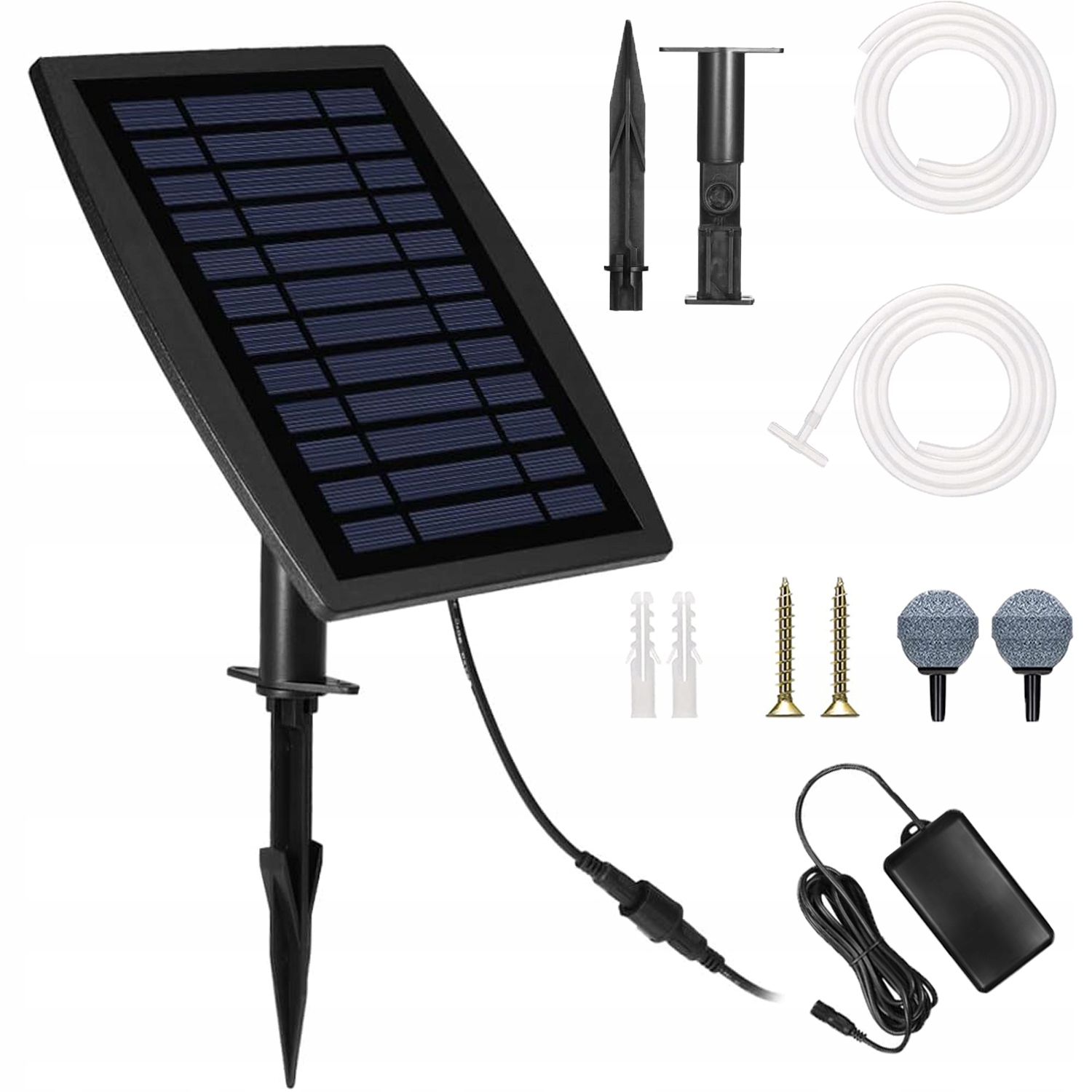 Sada Solárních Čerpadel S Oxygenátorem S Velkými Bublinkami Pro Rybník