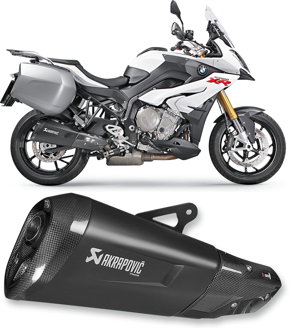 S-B10SO7-HZDFT - Глушник вихлопної труби Akrapovic BMW S 1000 XR 2015-2019