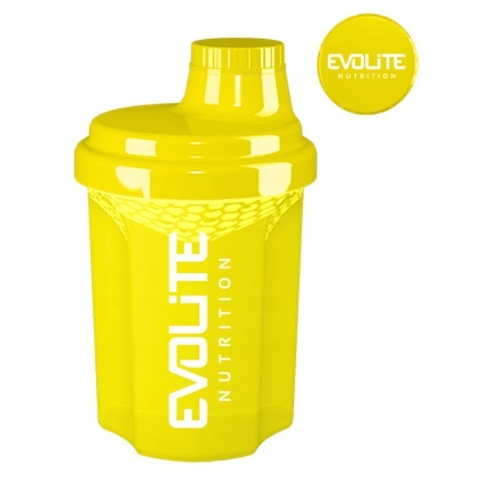 Evolite Shaker 300ml Żółty Szejker do mieszania odżywek z sitkiem
