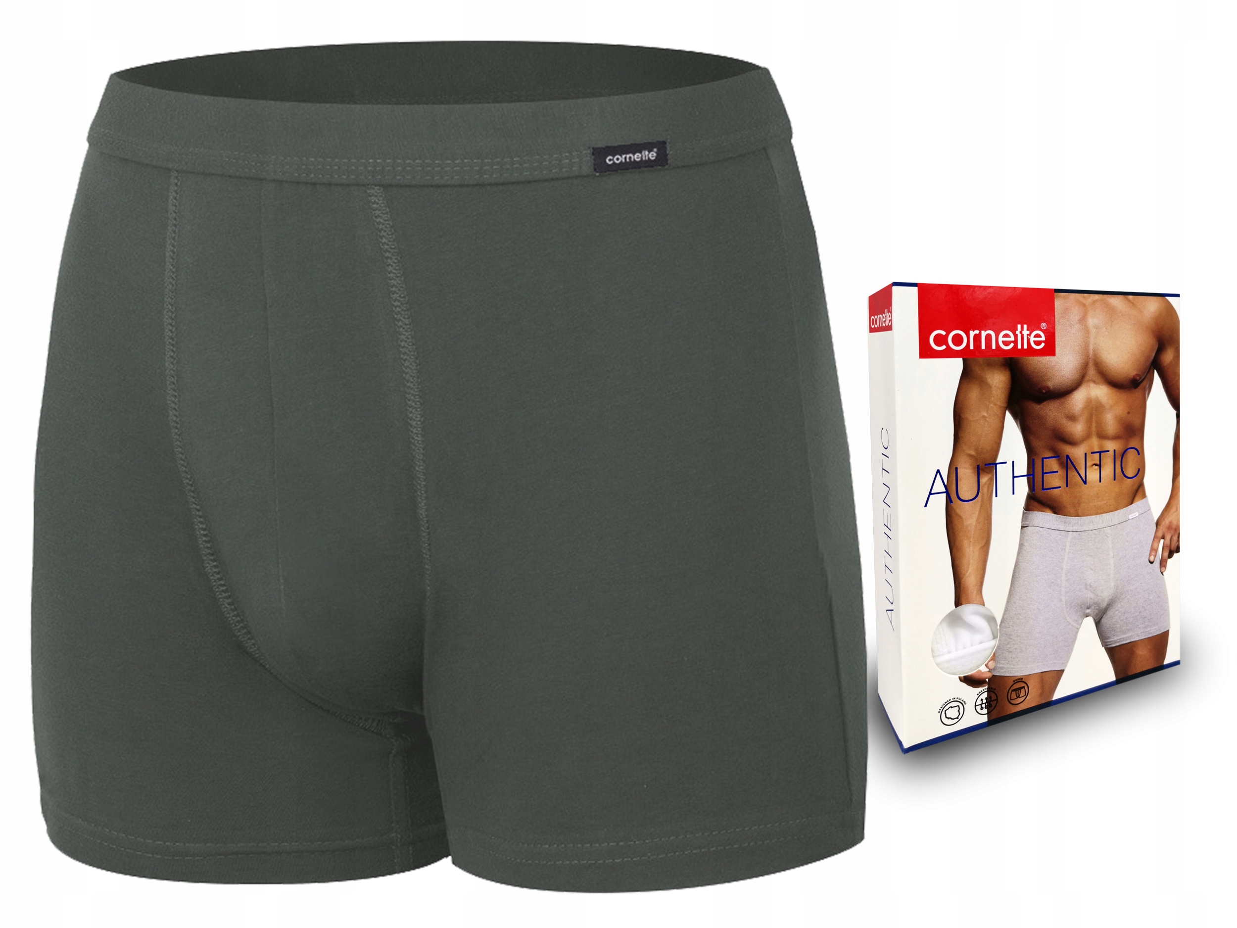 

Bokserki męskie Cornette Authentic, khaki, 5XL