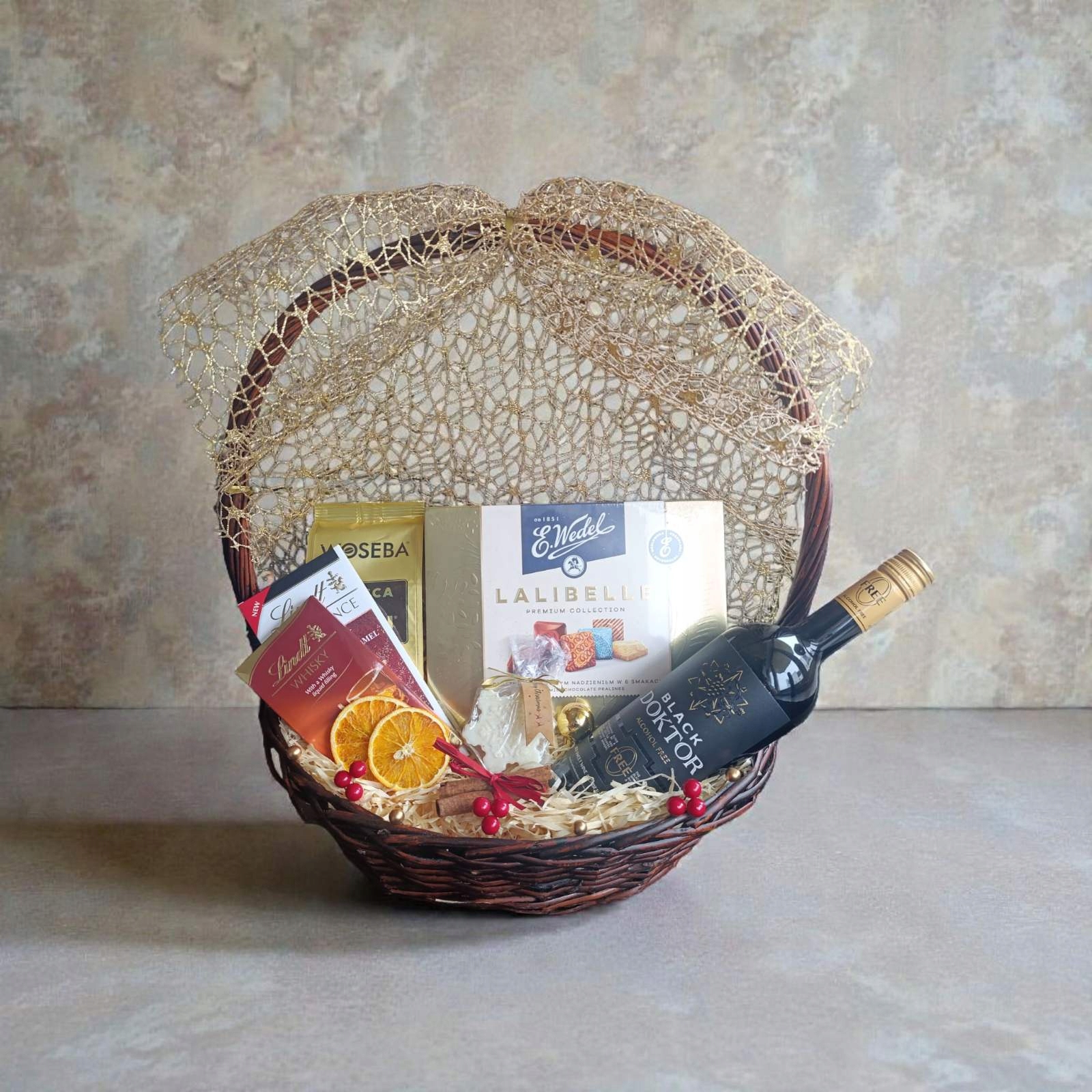 Levně Dárkový Koš Premium Lux Zlatý Čas Vánoc