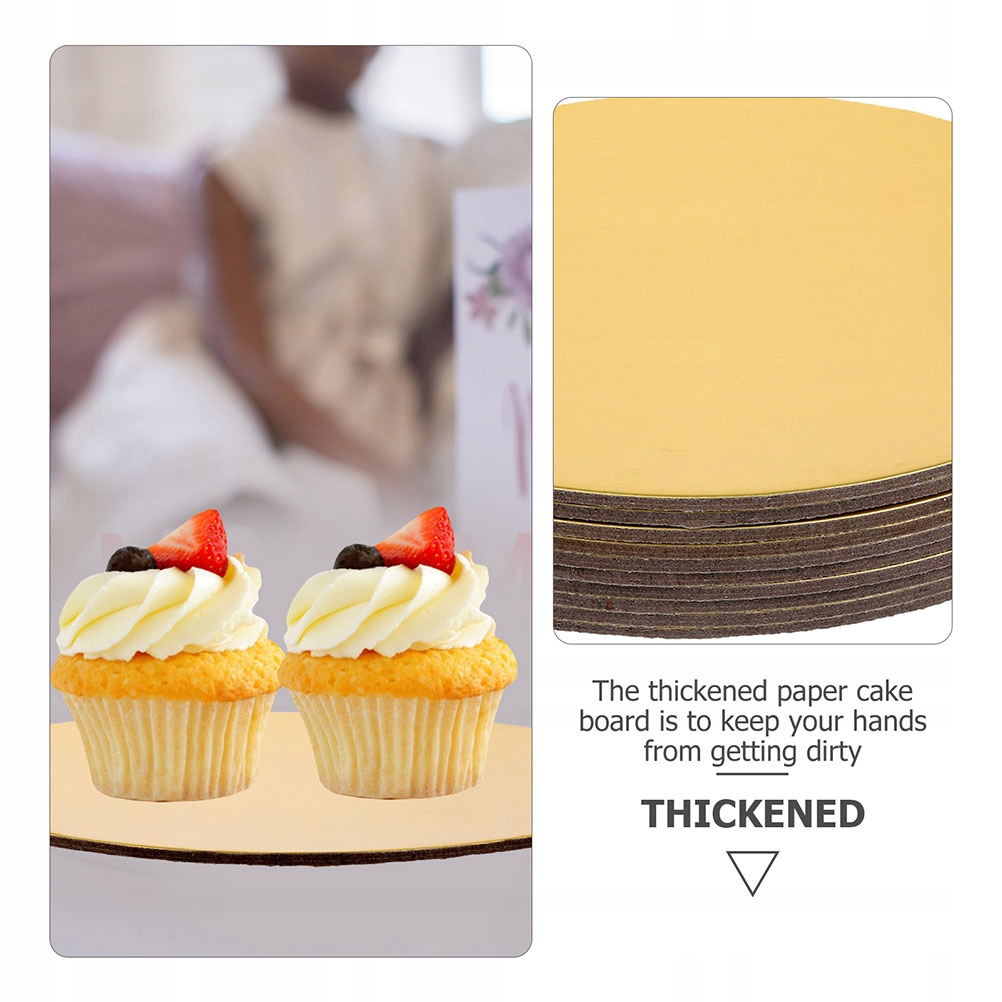 PODSTAWA DO CUPCAKE AKCESORIA TALERZE OKRĄGŁE DESKI ŻYWNOŚĆ Marka bez marki