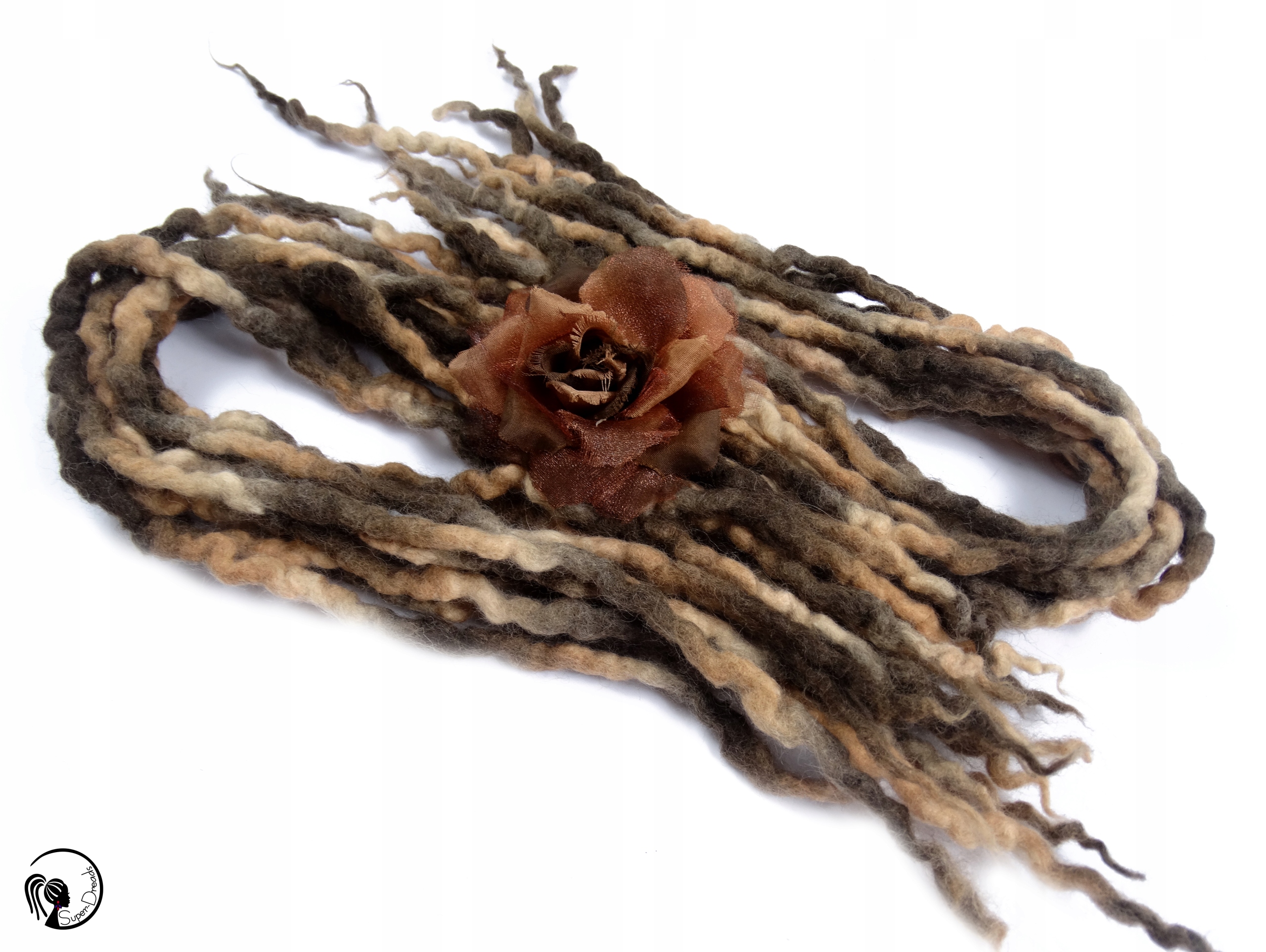 Dredloky Dredy vlněné, hnědé blond, Písková Aleja, 10 kusů