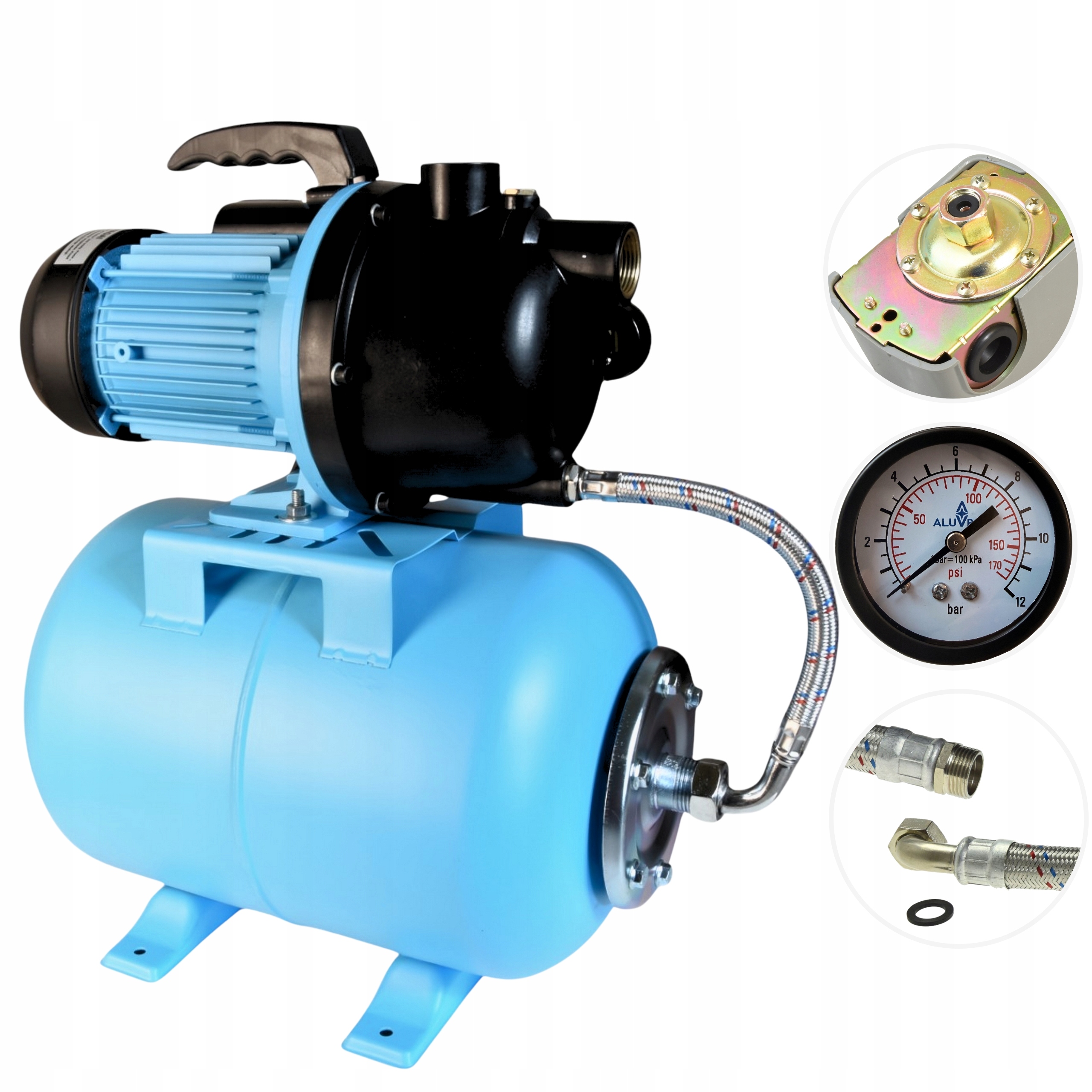 24 L Hydroforová Zahradní Vodní Pumpa 550 W 50 L/min S Nádrží