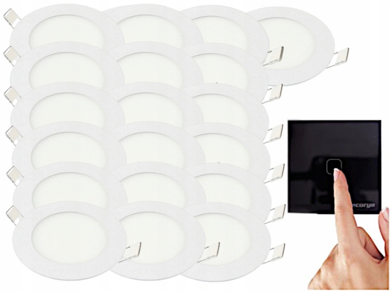Sada stropních svítidel Halogen 3W 19x spínač