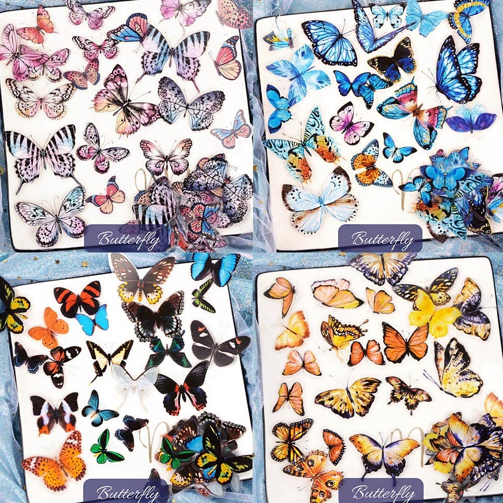 Naklejki Dekoracyjne Motyle Scrapbooking 200 Szt.