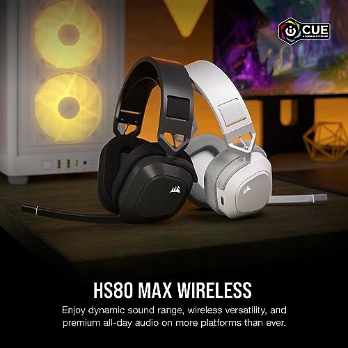 CORSAIR HS80 MAX BEZPRZEWODOWE SŁUCHAWKI GAMINGOWE Z BLUETOOTH DOLBY ATMOS — miniatura 2