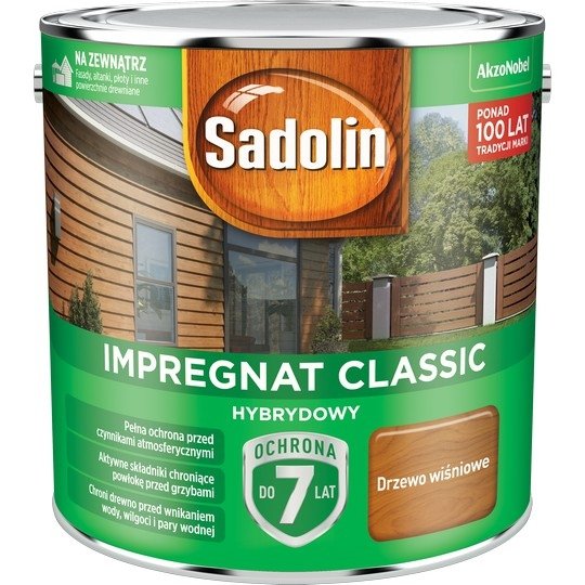 

Sadolin Classic Impregnat 4,5l Drzewo Wiśniowe