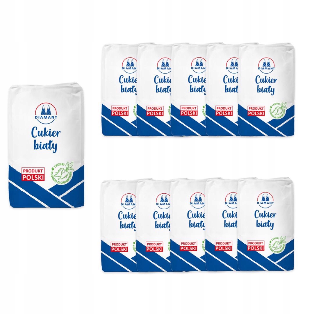 Levně Diamant bílý Cukr 1 kg x 10 kusů