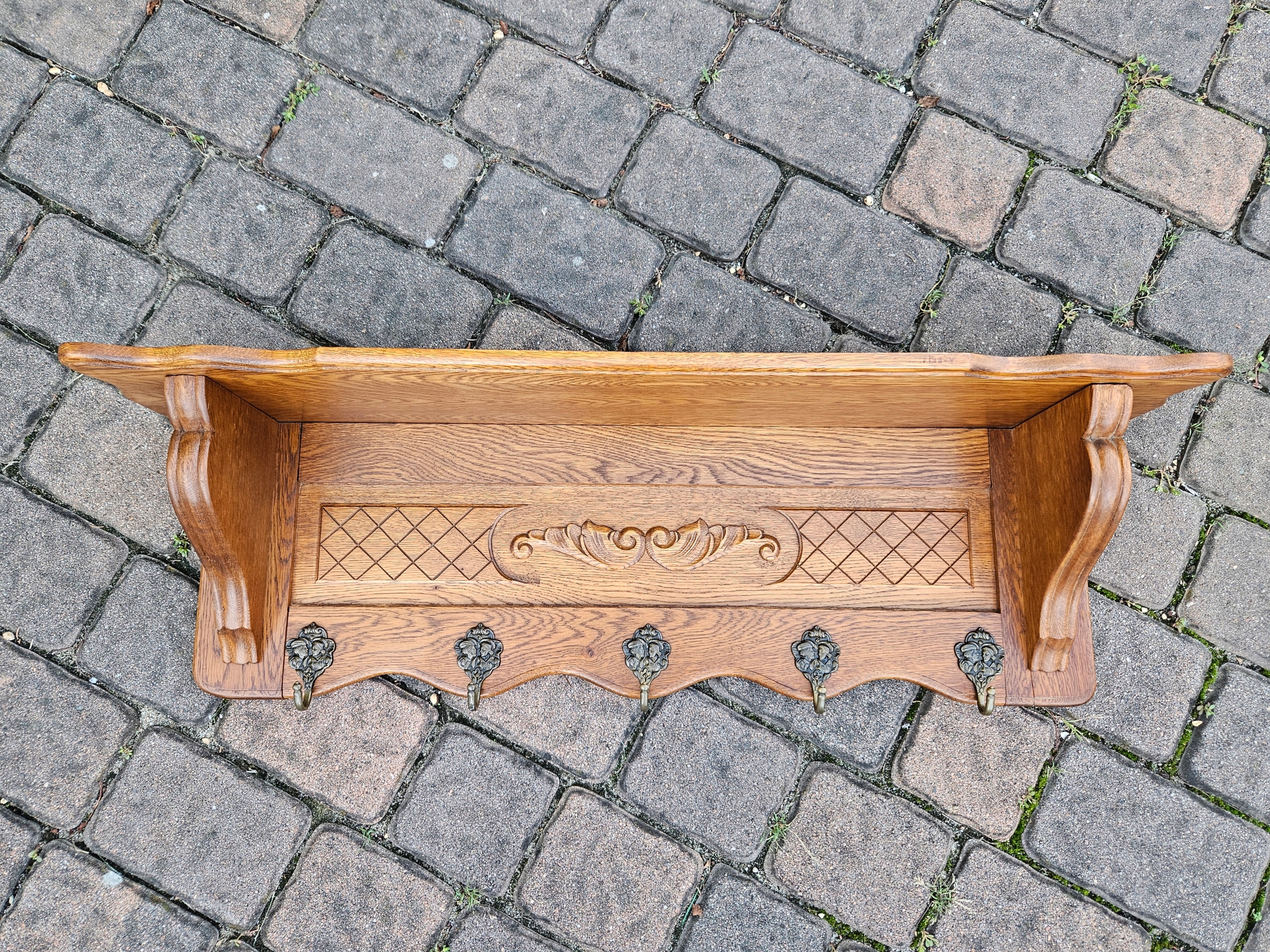 Stylowy dębowy wieszak szer.95cm