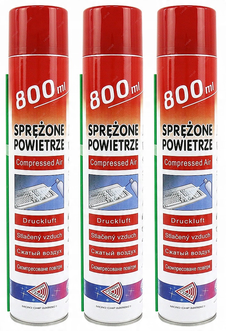 

Sprężone Powietrze Rurka 3x800ml Micro Chip Jakość