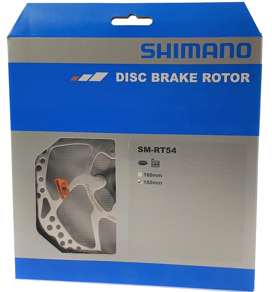 tarcza hamulcowa SHIMANO sm-rt54 180mm center lock EAN (GTIN) 4550170452339
