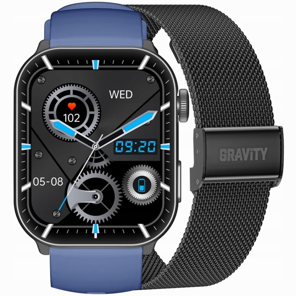Chytré Hodinky Unisex Gravity GT28-3 Bluetooth Hovory, Přídavný Pásek (sg03)