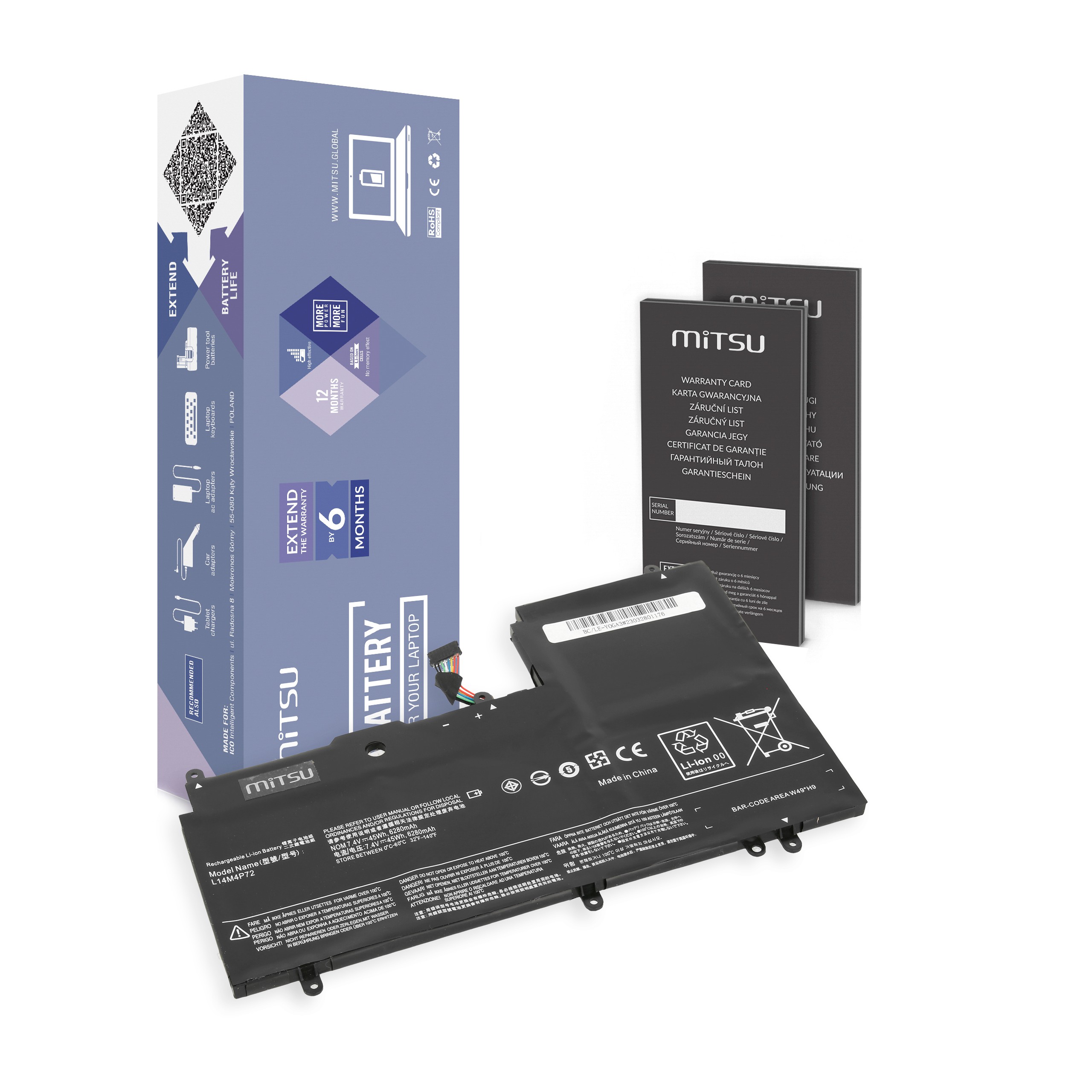 Batéria Mitsu pre Lenovo Yoga 3 1470, 700-14ISK