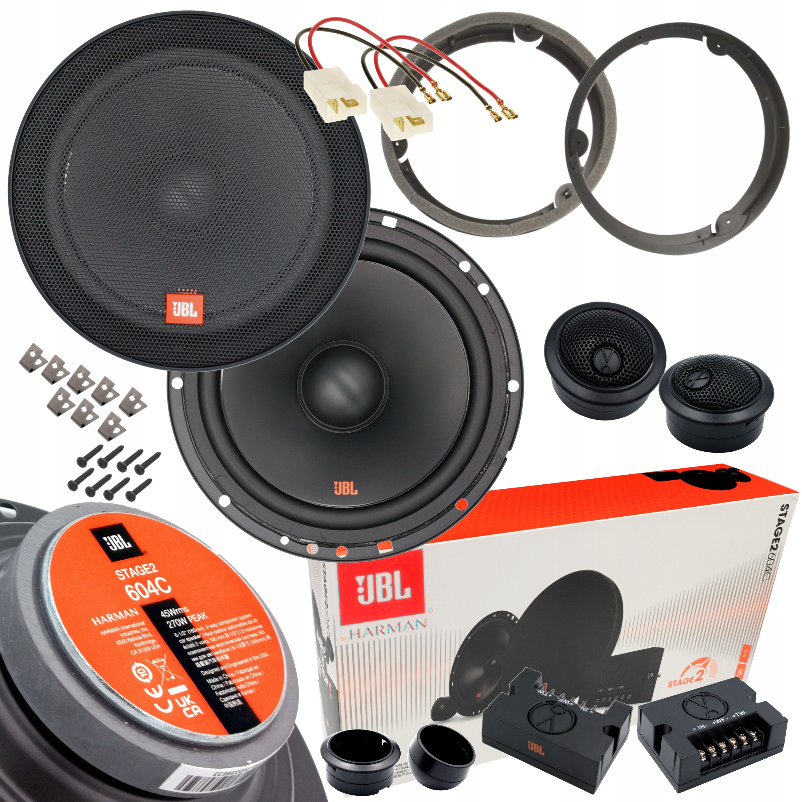JBL STAGE2 604C Głośniki do SUZUKI BALENO CELARIO IGNIS SWIFT SX4 VITARA