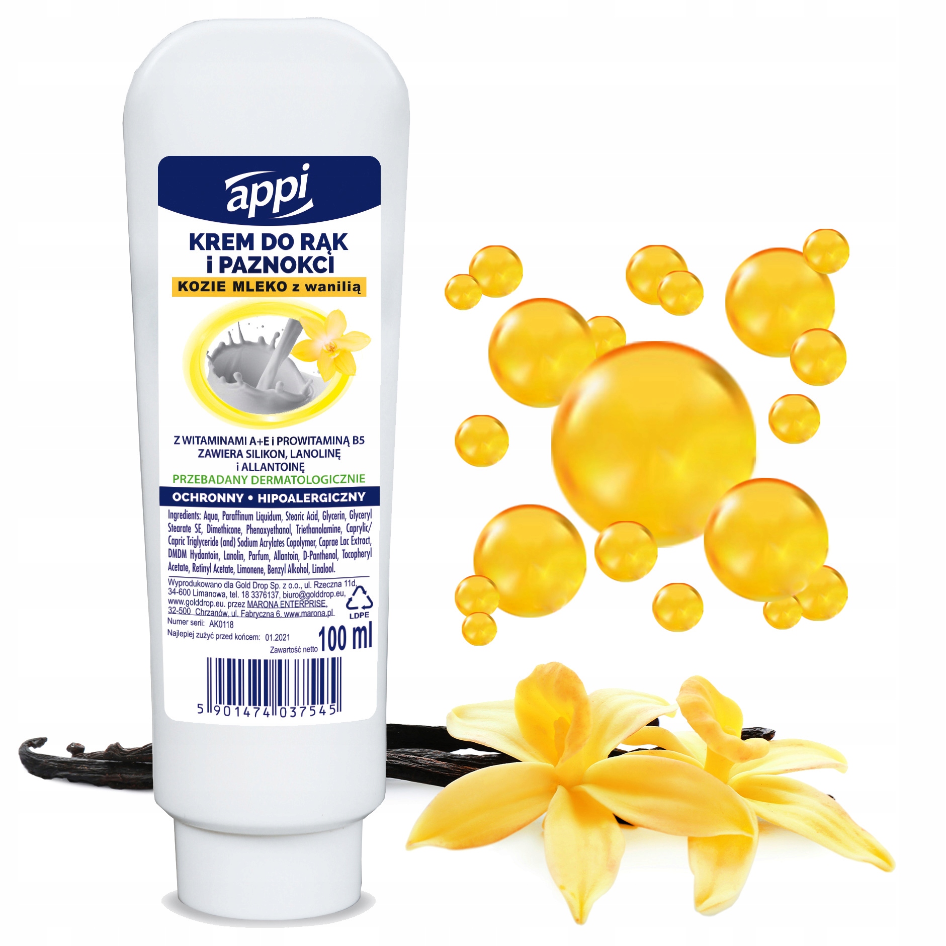 

Krem do rąk Appi 100 ml Kozie Mleko Wanilia