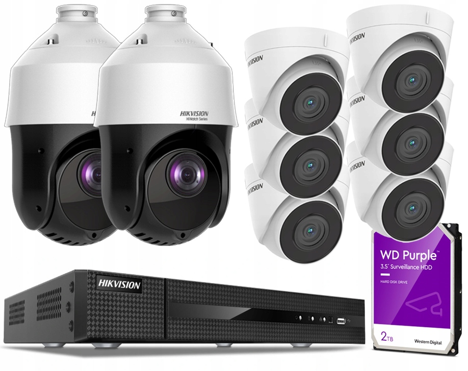 ZESTAW MONITORING HIKVISION KAMERA OBROTOWA + DYSK