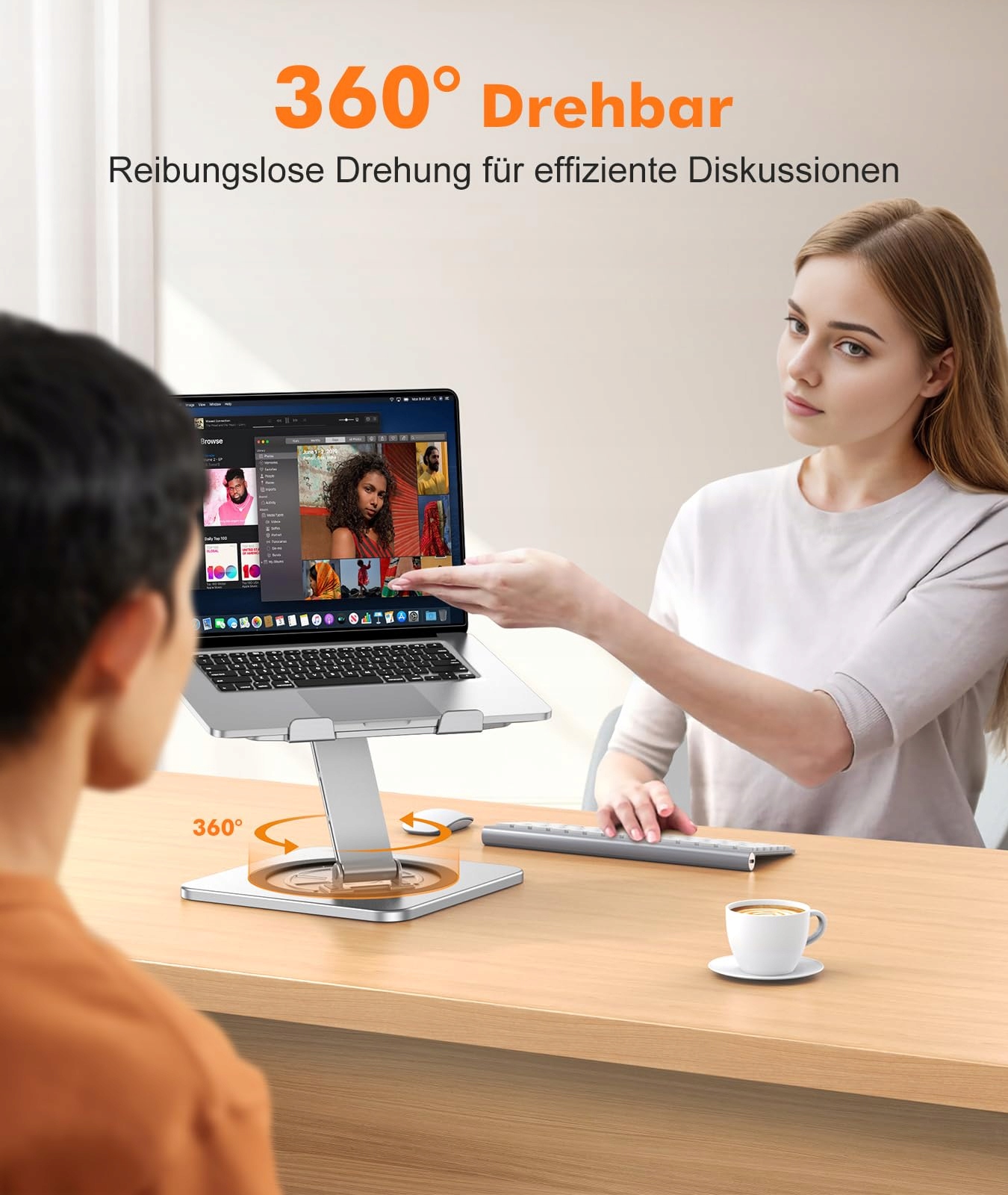 EOIWUY Stojak Na Laptopa Regulowany Ergonomiczny Wentylowany — miniatura 2