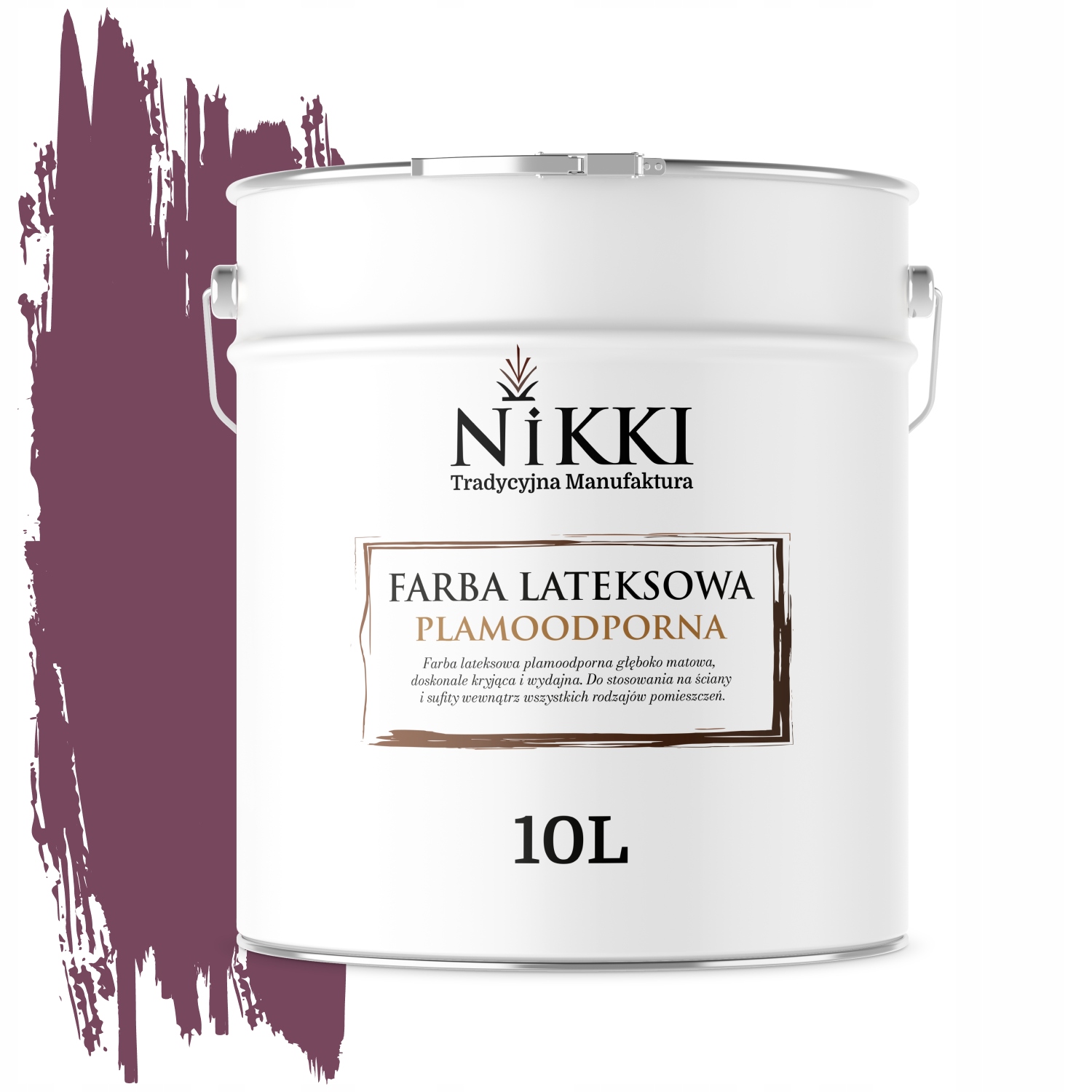 Latexová Farba Odolná Voči Škvrnám Bordová Farba H2809 10L Hlboká Matná Na Steny