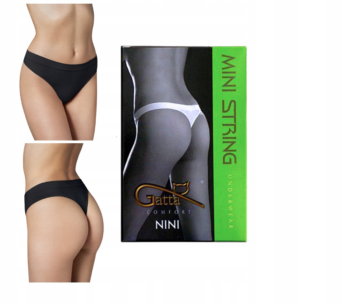 

Stringi Gatta Nini mini string bezszwowe czarne L