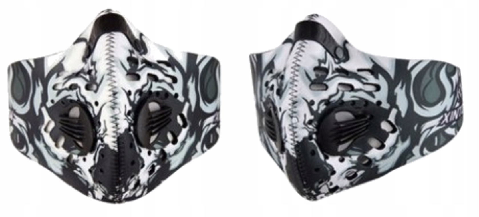 ANTYSMOGOWA MASKA MASECZKA SPORTOWA ROWEROWA NA TWARZ SZARA