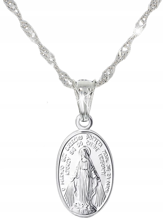 

Srebrny Łańcuszek I Medalik Matka Boska Cudowna