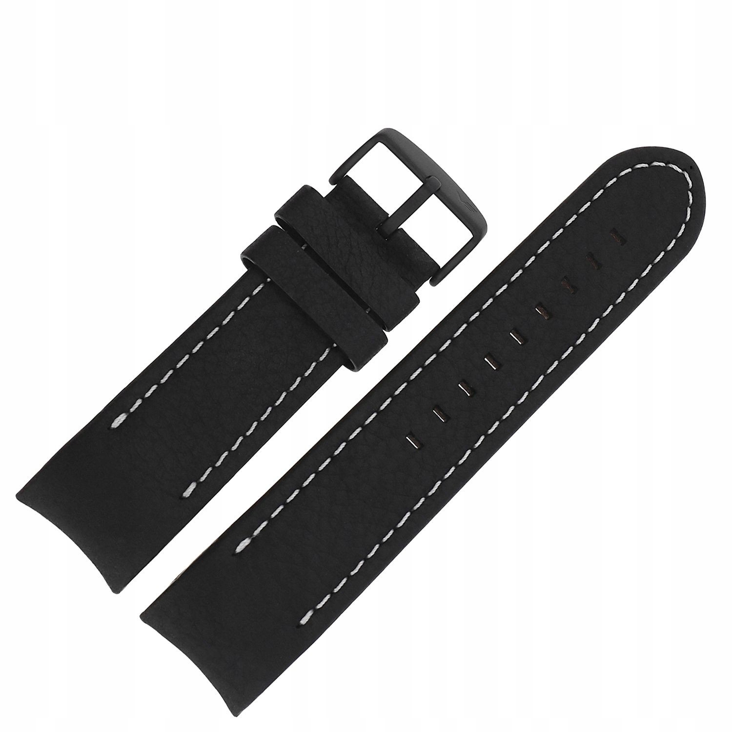 Pásek Anchar Kůže (4142) černý s bílou p. černou kl.