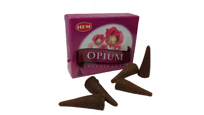 

Kadzidełka Stożkowe Opium Hem 10 szt. Kadzidła
