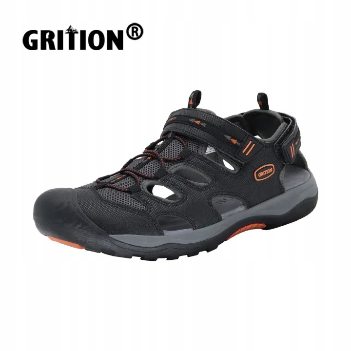 Grition Męskie sandały turystyczne sportowe trekingowe czarne pomar roz.41