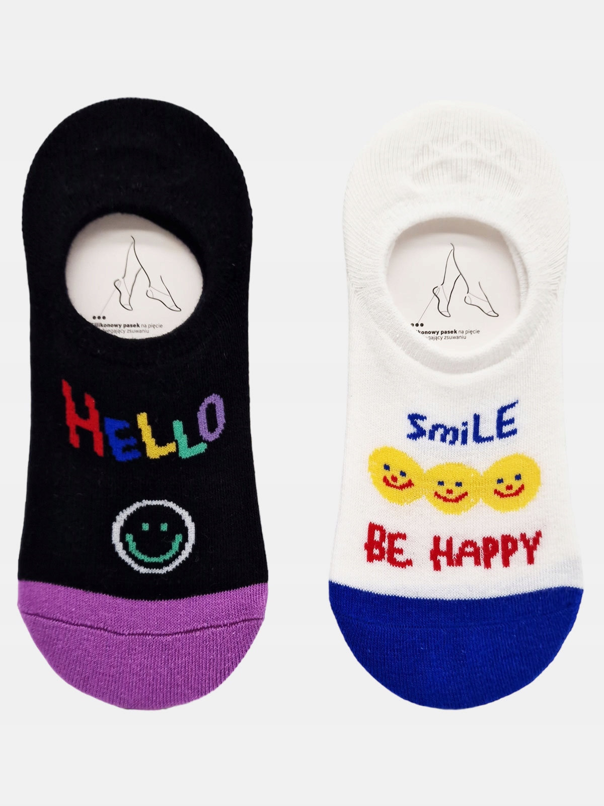 

2x Stopki Dziewczęce Niskie Skarpetki Wesołe 31-34