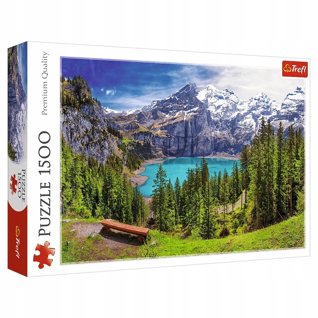 PUZZLE 1500 EL. JEZIORO OESCHINEN ALPY SZWAJCARIA