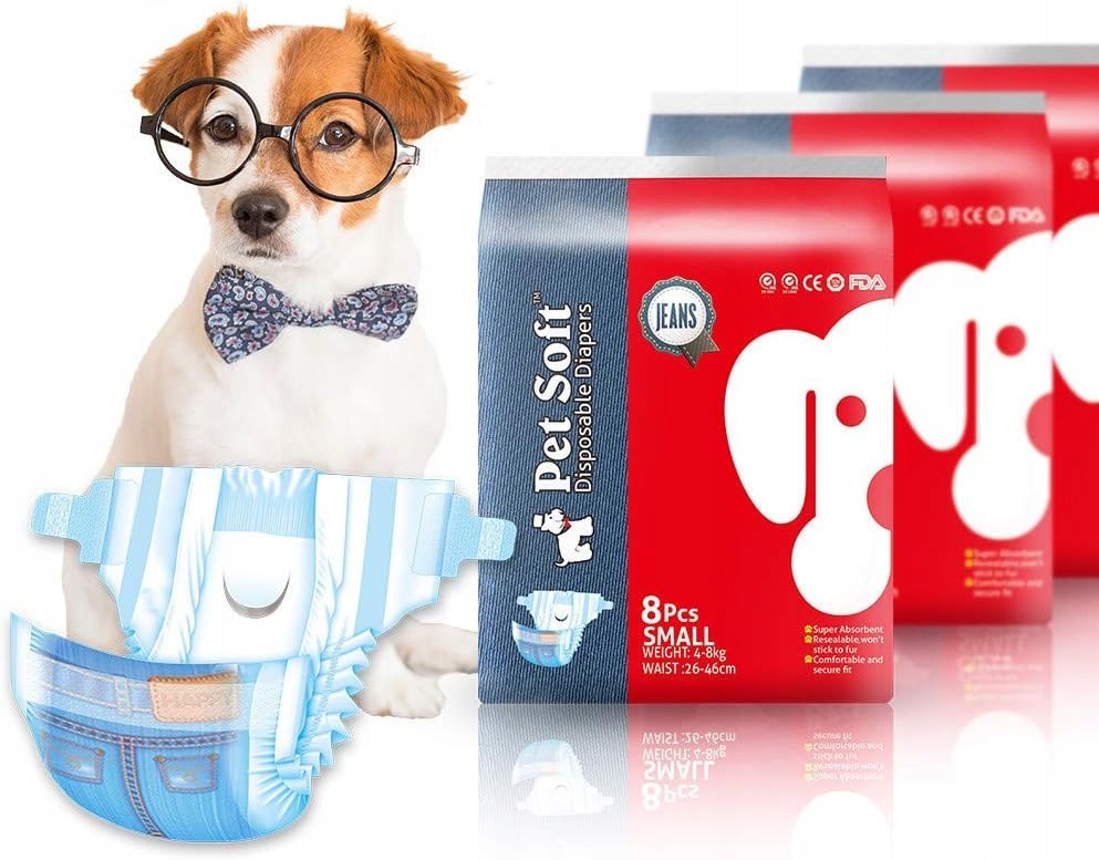 Levně Pet Soft Na Jedno Použití 24 plen, savé džíny pro zvířata