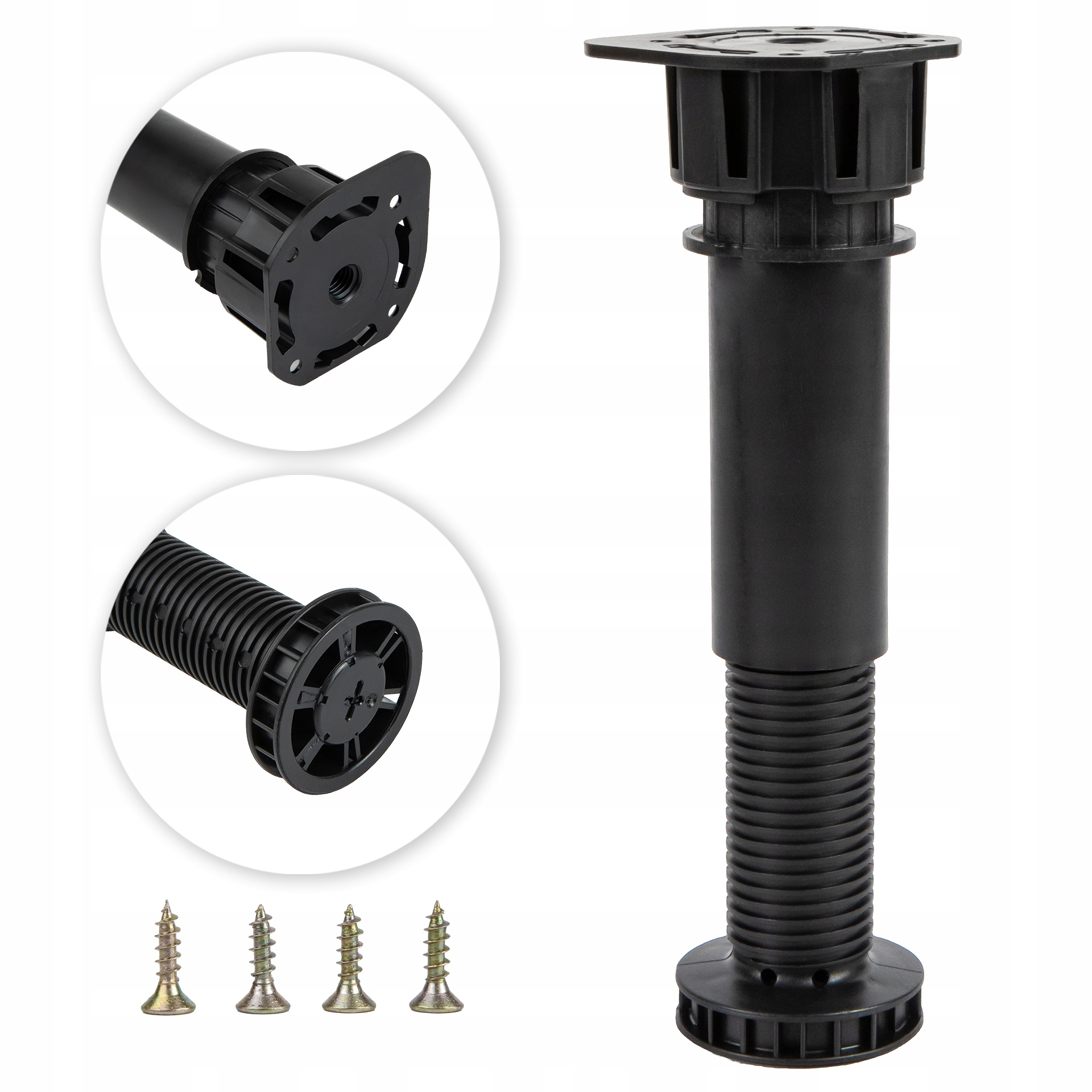 Noha nábytku vystužená H-170 mm (120-180 mm) Nosnosť 400 kg Skrutky 100 ks