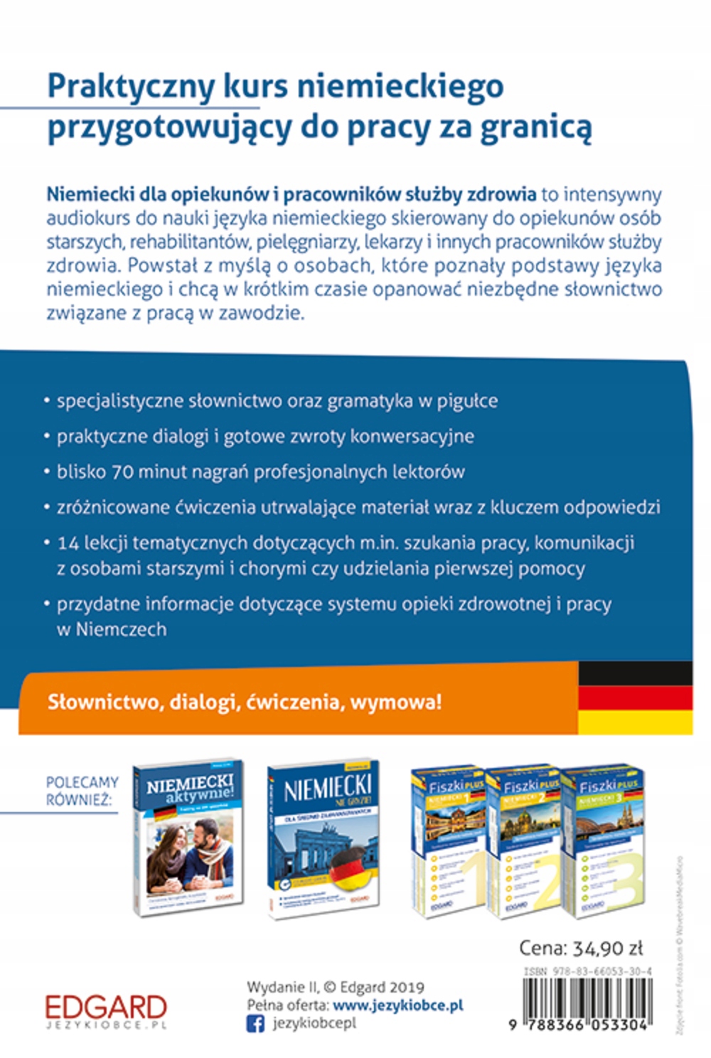 Niemiecki dla opiekunów i pracowników służby zdrow Język nauczany Niemiecki