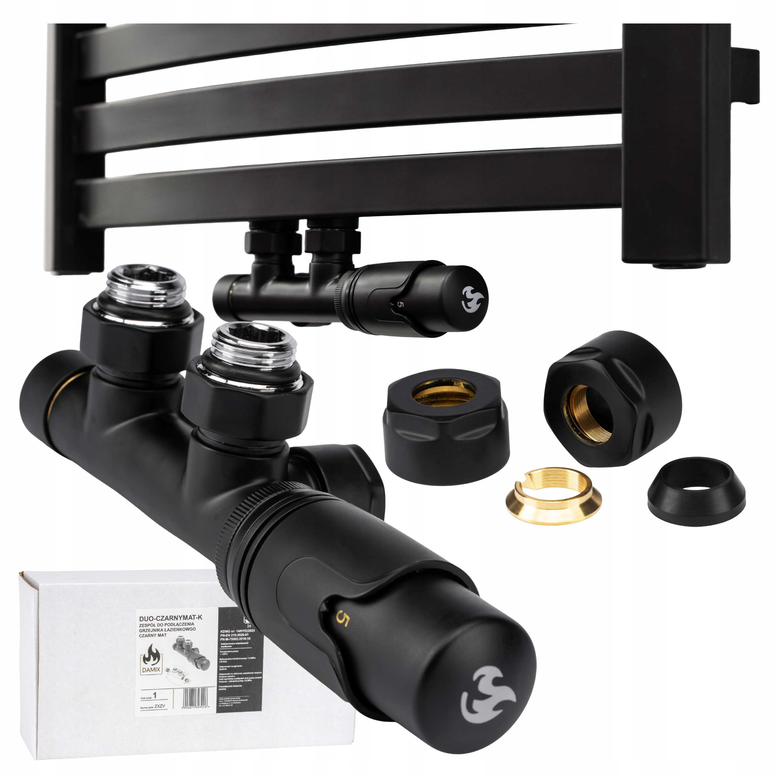 Sada Pro Připojení Termostatického Ventilu Koupelnového Radiátoru