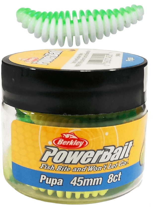 Guma Larwa Berkley PowerBait Pupa 45mm Green White 8szt