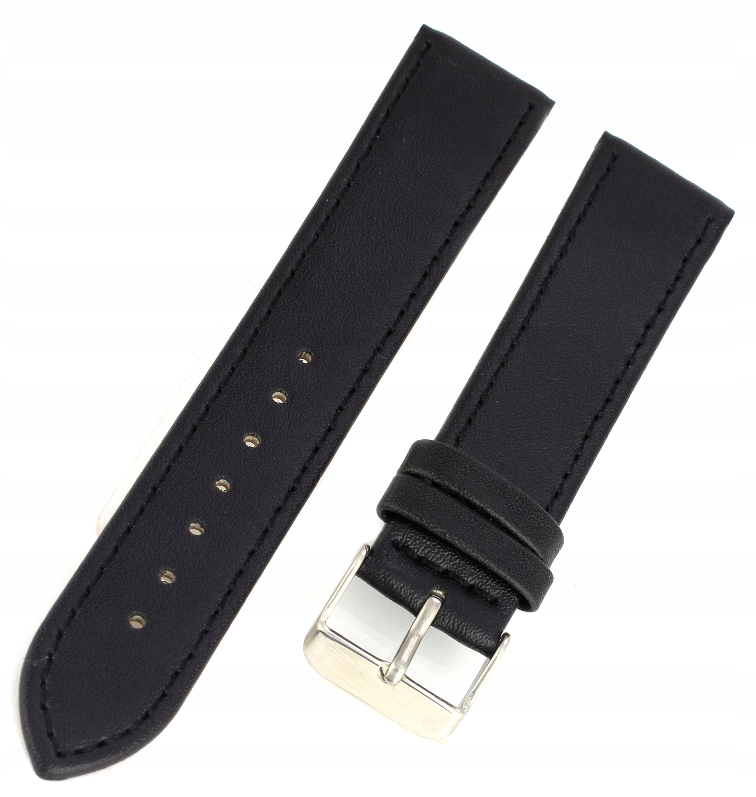 Skórzany Pasek do Zegarka - 22mm TOSCANA czarny Szerokość paska 22 mm