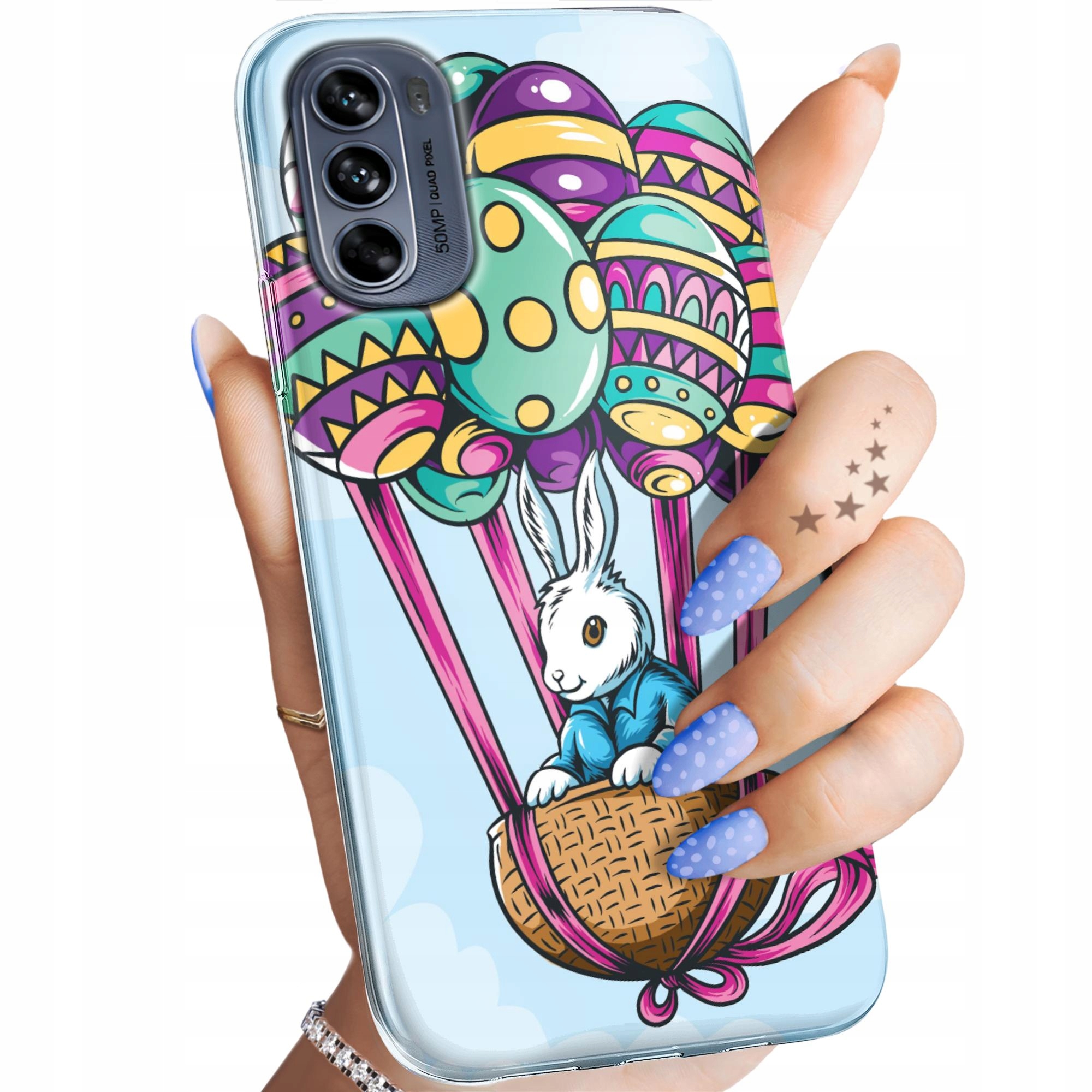 Etui Do Motorola Moto G62 5G Wielkanoc Jajko Królik Koszyk Obudowa