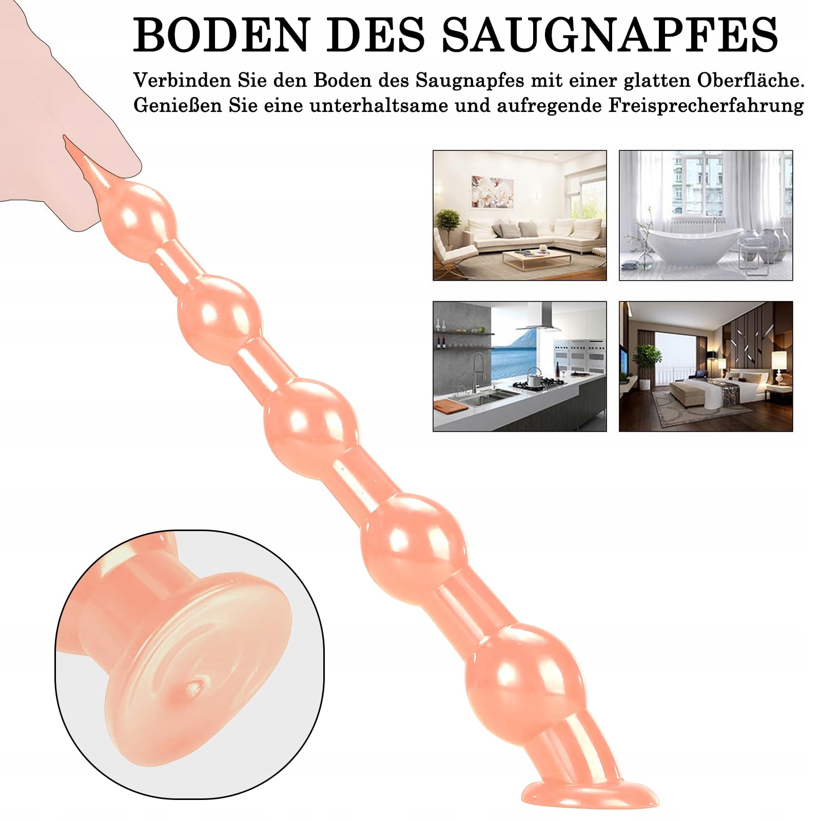 BDSMYEE Długie Kulki Analne Analplug Dildo Do Fistingu Zabawki Erotyczne — miniatura 5