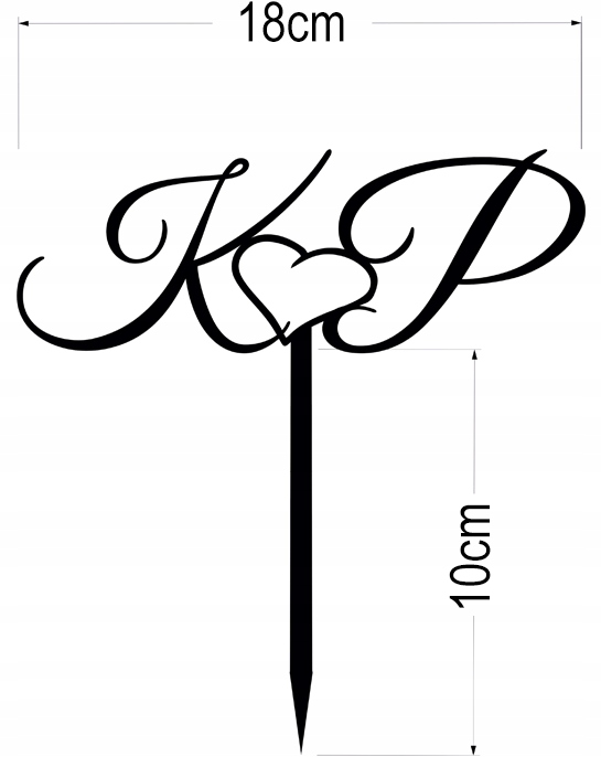 Topper srebrny TŚS-75-"Imiona" Ślub Kod producenta 496D-L