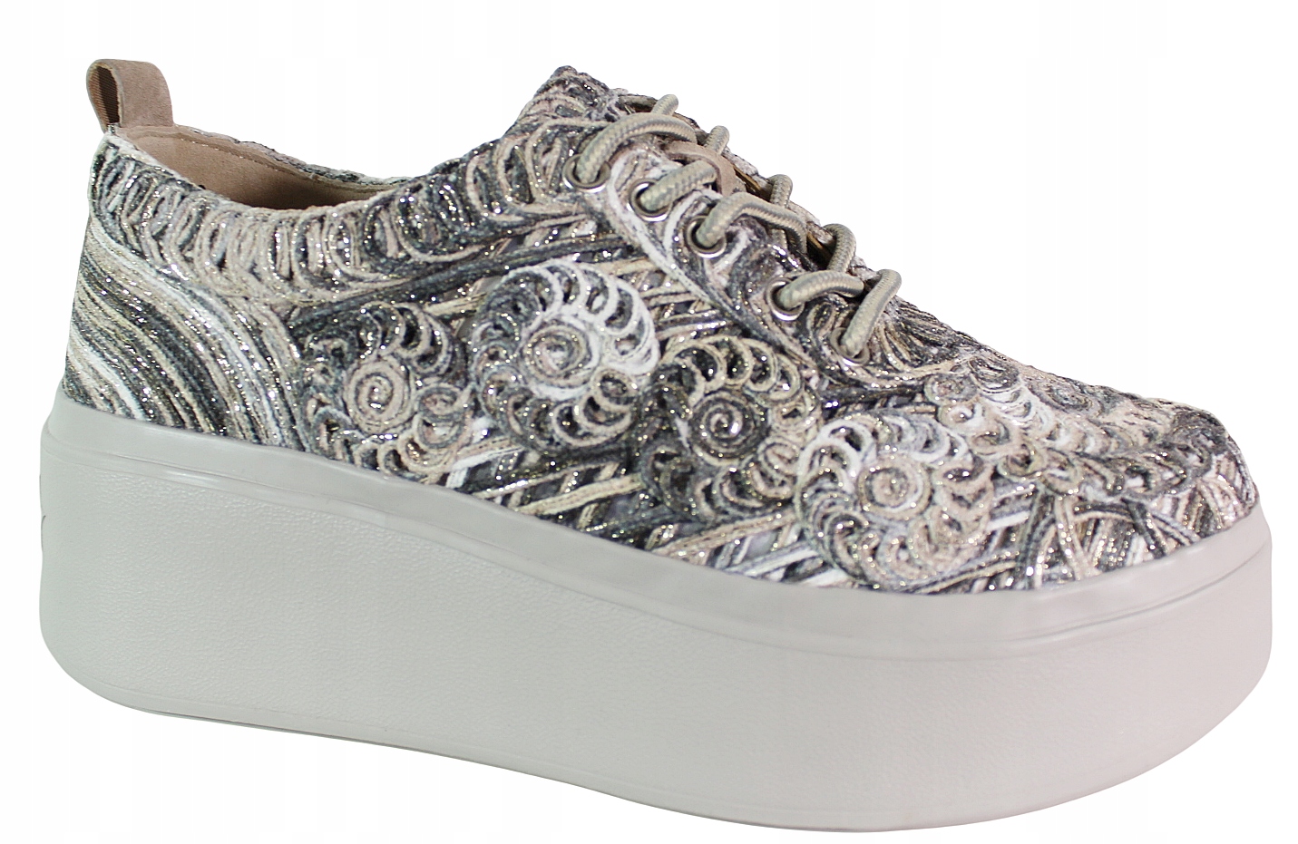 Dámské tenisky Filippo DP7799 Khaki Vyšívané Pohodlné Lehké Styl 37