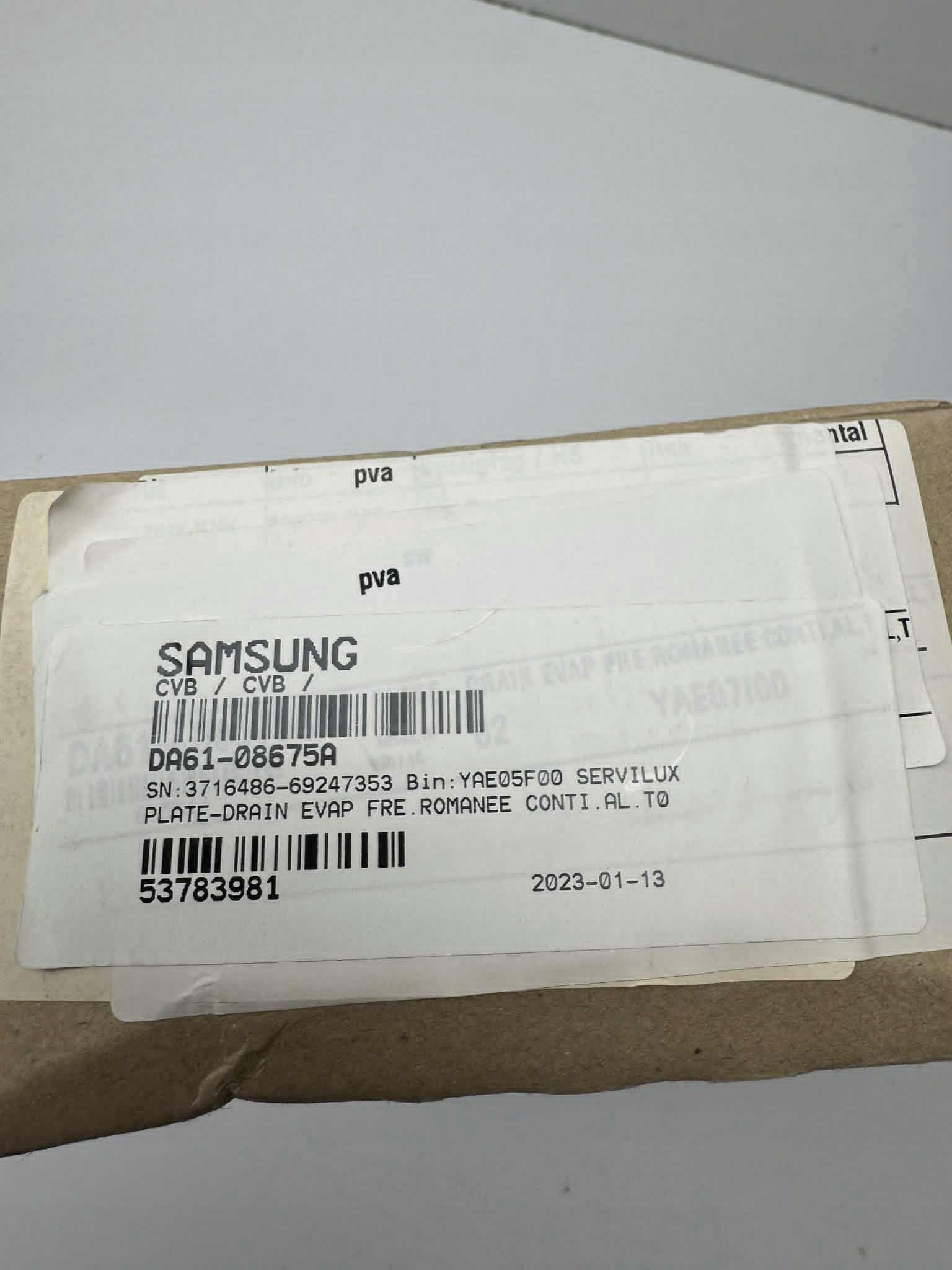 Samsung DA61-08675A Płyta-odpływ Parownik Fre