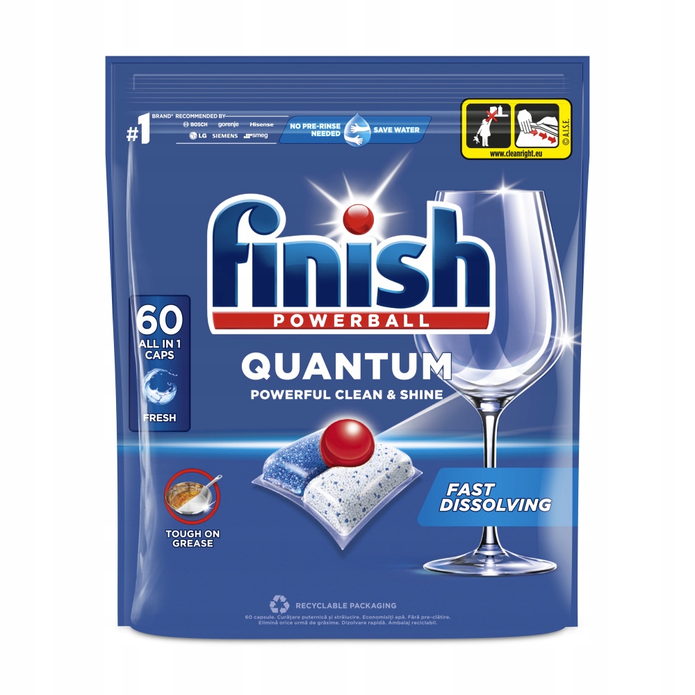 Levně Finish Quantum All in One Kapsle do myčky nádobí Regular 60 ks