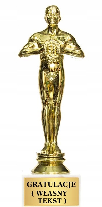 

Statuetka gratulacje nagroda za osiągnięcie napis