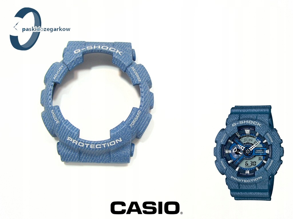 Bezel Casio GA-110DC-2A GA-110DC GA-100 GA-110 GA-120 GD-100 wzór jeans