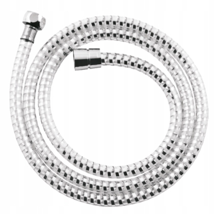 WĄŻ PRYSZNICOWY transparentny chrom 150 cm