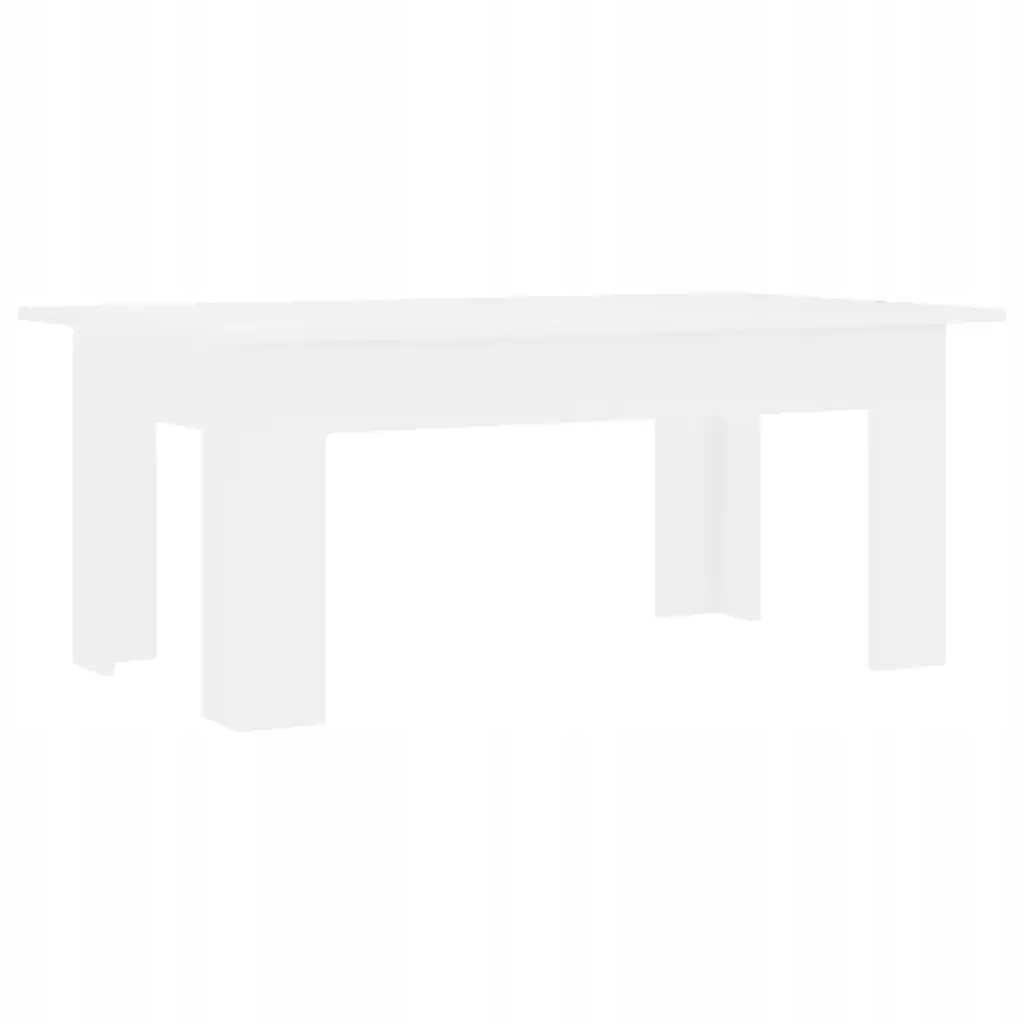 Kávový stolek bílý 100 x 60 x 42 cm, materiál na bázi dřeva