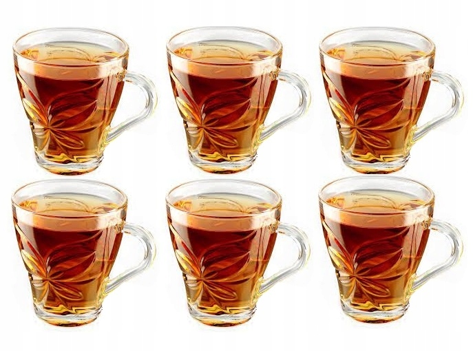 

Komplet 6 kubków szklanek 250 ml kubek Ellen kawa